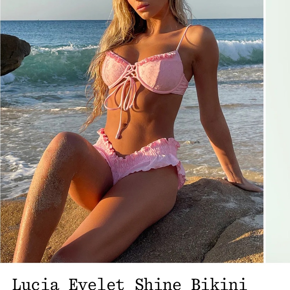 Frankie’s Bikinis eyelet black bikini